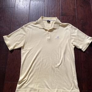 Nike Golf Polo, L Mens Shortsleeve Polo Shirt, Yellow, Dri-fit Peninsula Logo